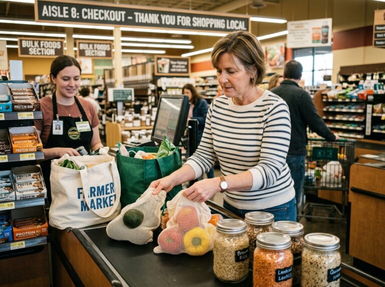 plastic free grocery shopping
